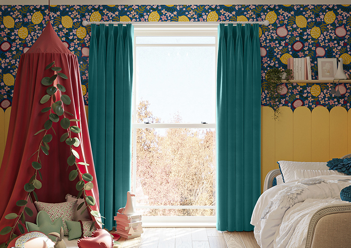 Ultra Luxe Velvet, Deep Teal - Made to Measure Curtains - Image 3
